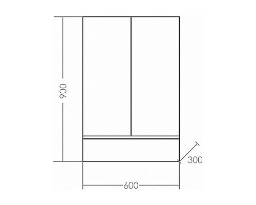 Подвесной шкаф СанТа Марс 60 700413 Белый Янтарное дерево