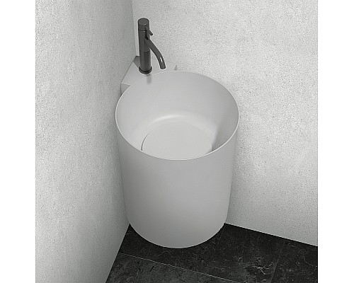 Раковина Abber Stein 42 AS2625 угловая Белая матовая