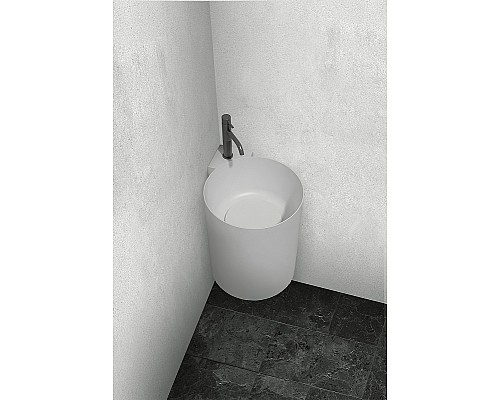 Раковина Abber Stein 42 AS2625 угловая Белая матовая