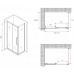 Душевой уголок Abber Schwarzer Diamant 110x80 профиль Черный стекло матовое