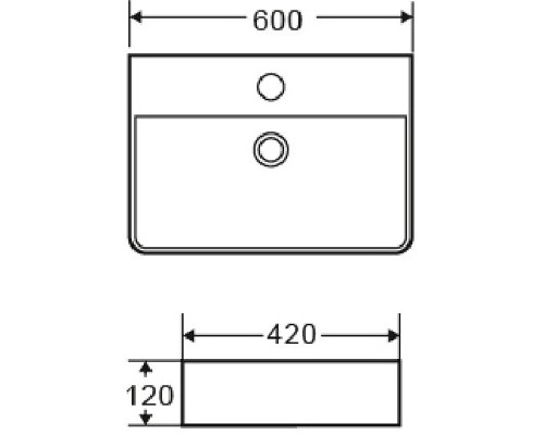 Раковина Azario 60 AZ-2173 Белая