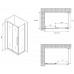 Душевой уголок Abber Schwarzer Diamant 170x80 профиль Черный стекло матовое