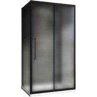 Душевой уголок Abber Schwarzer Diamant 110x80 профиль Черный стекло матовое