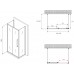 Душевой уголок Abber Schwarzer Diamant 150x80 профиль Черный стекло матовое