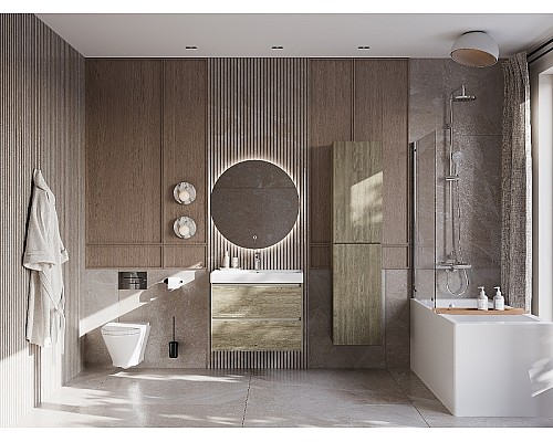 Тумба под раковину Roca Ona 80 A857630511 подвесная Темный вяз