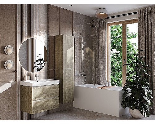 Тумба под раковину Roca Ona 80 A857630511 подвесная Темный вяз