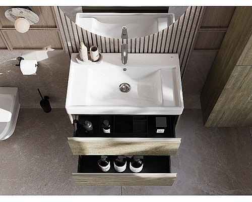 Тумба под раковину Roca Ona 80 A857630511 подвесная Темный вяз