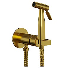Гигиенический душ со смесителем Paini Castello Round CAPJ442R Брашированное золото