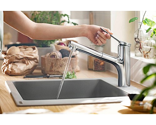 Смеситель для кухни Hansgrohe Zesis M33 2jet sBox lite 74803000 Хром