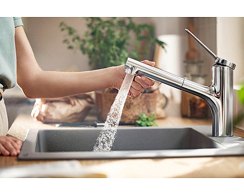 Смеситель для кухни Hansgrohe Zesis M33 2jet sBox lite 74803000 Хром