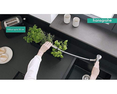 Смеситель для кухни Hansgrohe Zesis M33 2jet sBox lite 74803000 Хром