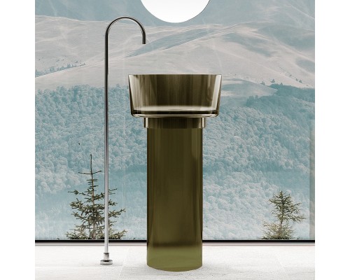 Раковина Abber Kristall 45 AT2702Vesuvian Оливковая