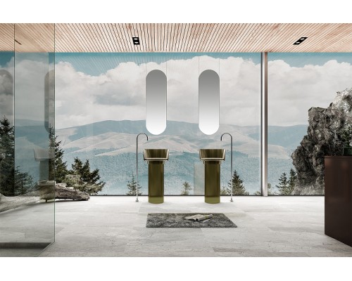 Раковина Abber Kristall 45 AT2702Vesuvian Оливковая