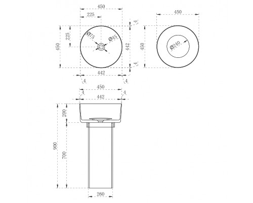 Раковина Abber Kristall 45 AT2702Vesuvian Оливковая