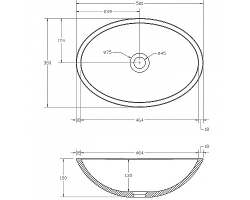 Раковина-чаша Abber Kristall 50 AT2802Aquamarin Бирюзовая