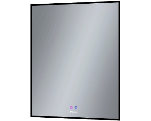 Зеркало Grossman Pragma-норма Black 70 1870802 с подсветкой Черное с сенсорным выключателем и подогревом