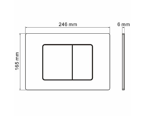 Клавиша смыва Grossman Classic 700.K31.04.10M.10M Хром глянцевый