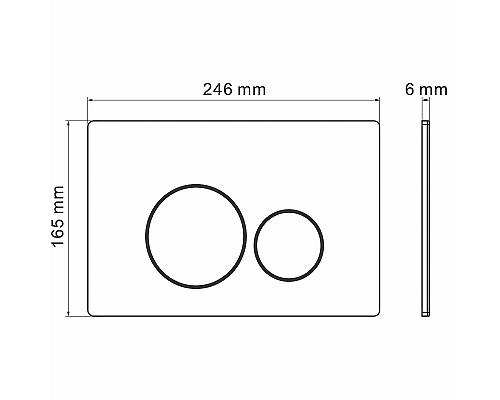 Клавиша смыва Grossman Style 700.K31.05.12M.12M Хром сатиновый
