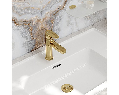 Смеситель для раковины WasserKRAFT Neckar 2103 Золото глянцевое