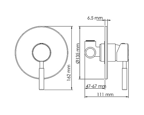 Смеситель для душа WasserKRAFT Gollach 3351 Черный матовый