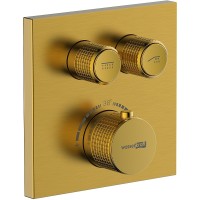Смеситель для душа WasserKRAFT Aisch 5548 Thermo с термостатом Золото матовое