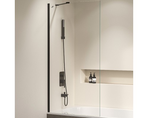 Шторка на ванну RGW Screens SC-150B 60х150 351115006-14 профиль Черный стекло прозрачное