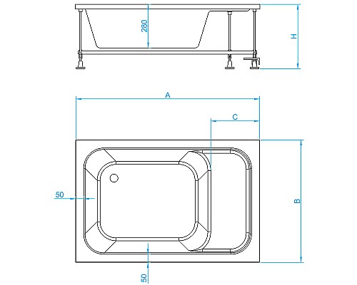 Акриловый поддон для душа RGW Acrylic BC/L 120x90 16180692-91 Белый