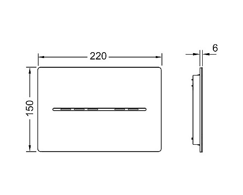 Клавиша смыва Tece Solid 9240462 Белая глянцевая