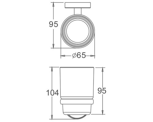 Стакан для зубных щеток D-Lin D210111 Черный матовый