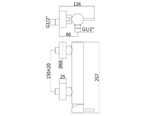 Смеситель для душа Paffoni Light LIG168HGSP Золото медовое брашированное