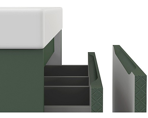 Тумба под раковину Cersanit Grande 80 64303 подвесная Зеленая