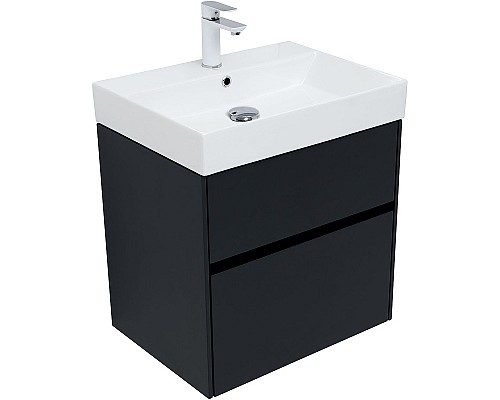 Тумба под раковину Aquanet Бруклин 60 310140 подвесная Антрацит матовый