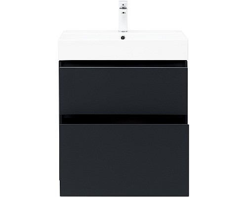 Тумба под раковину Aquanet Бруклин 60 310140 подвесная Антрацит матовый