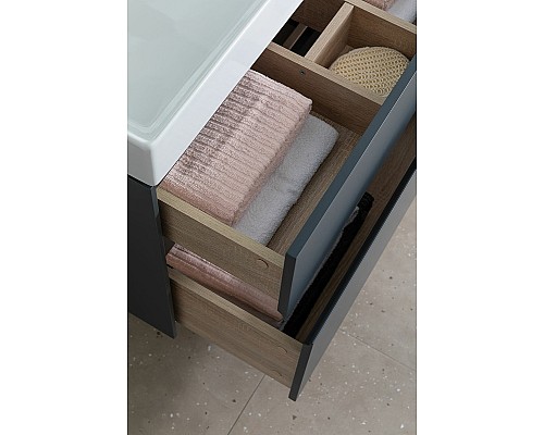 Тумба под раковину Aquanet Бруклин 60 310140 подвесная Антрацит матовый