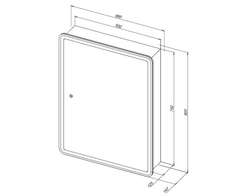 Зеркальный шкаф Aquanet Оптима 60 311860 с подсветкой Белый