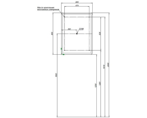 Зеркальный шкаф Aquanet Оптима 60 311860 с подсветкой Белый