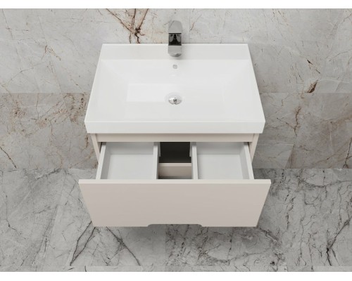 Тумба под раковину Style Line Матис 60 ЛС-00002310 подвесная Крем