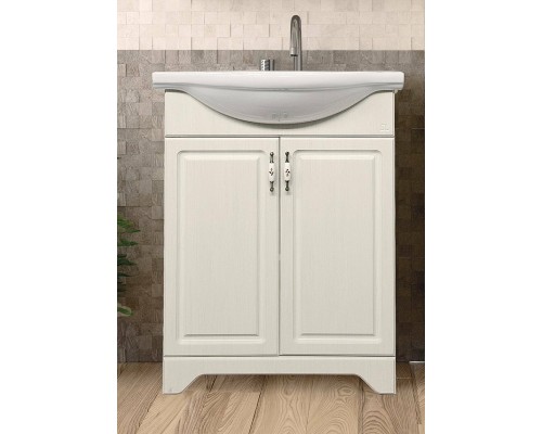 Тумба под раковину Style Line Олеандр 2 Люкс 55 ЛС-00000198 Рельеф пастель