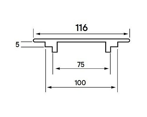 Декоративная накладка Paulmark PM116-GM Вороненая сталь