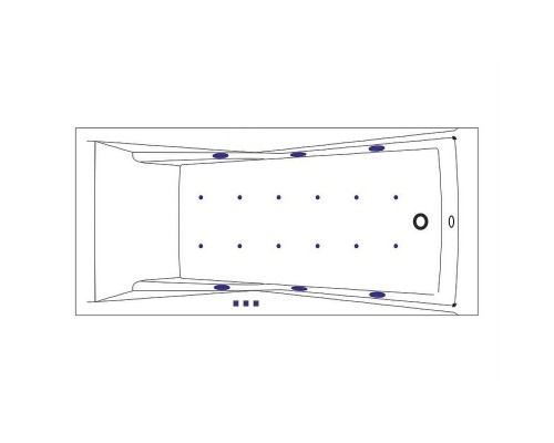 Акриловая ванна Whitecross Palace 170x75 0104.170075.100.RELAX.BR с гидромассажем