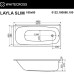 Акриловая ванна Whitecross Layla Slim 180x80 с гидромассажем