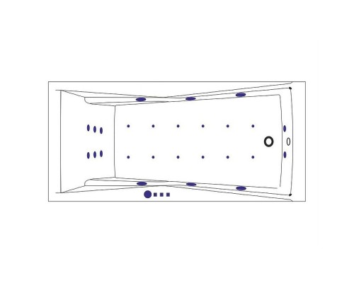 Акриловая ванна Whitecross Palace 170x75 0104.170075.100.ULTRA.BR с гидромассажем