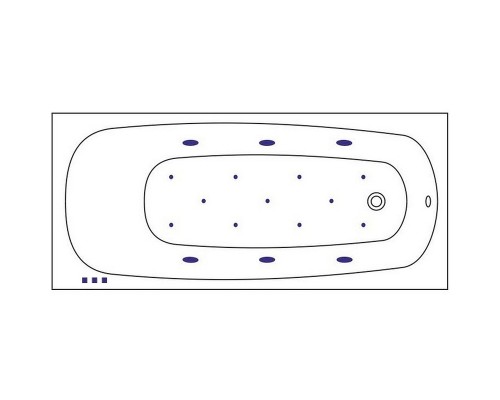 Акриловая ванна Whitecross Layla Slim 170x75 0122.170075.100.RELAX.GL с гидромассажем