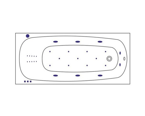 Акриловая ванна Whitecross Layla Slim 170x75 0122.170075.100.ULTRANANO.CR с гидромассажем
