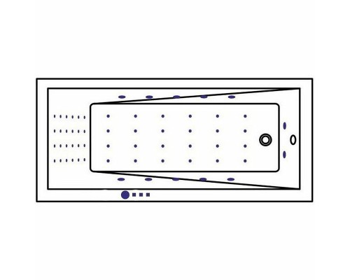 Акриловая ванна Whitecross Wave Slim 170x75 с гидромассажем