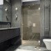 Душевая дверь Maybah Glass 705x1950 на петлях Хром глянцевый стекло бронзовое