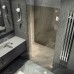 Душевая дверь Maybah Glass 705x1950 на петлях Хром глянцевый стекло бронзовое