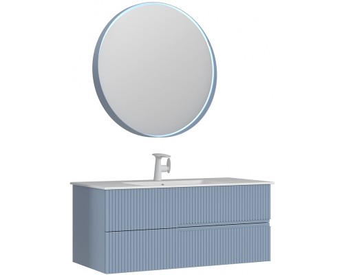 Тумба с раковиной Orka Moonlight 120 5001507 подвесная Голубая матовая