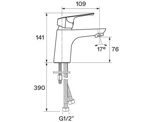 Смеситель для раковины Santek Форт WH5A02004C001 Хром