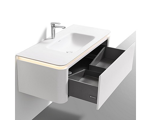 Тумба с раковиной Black&White Universe U925.1200 120 9251200 подвесная Milk white